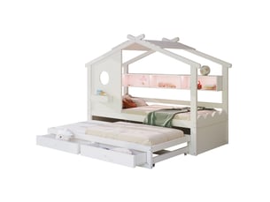 Lit gigogne 90x200 cm WISHDOR coloris blanc
