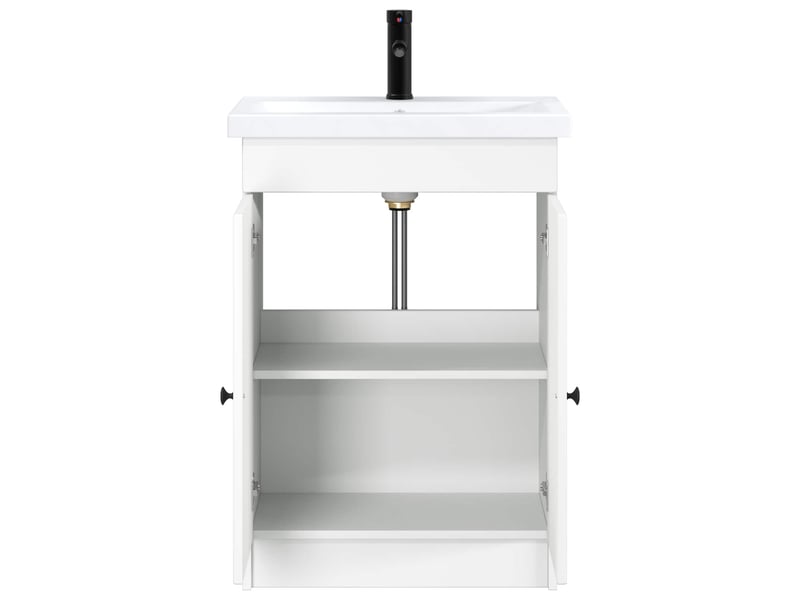  Ensemble de mobilier de salle de bain blanc 78.5x37.5x81 cm shl5115  - Conforama C