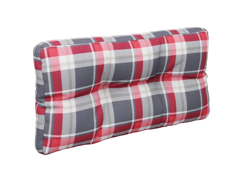  Lot de 2 coussins de palette, coussins de canapé motif à carreaux rouge tissu cf59554  - Conforama D