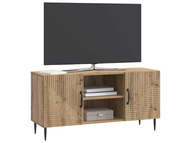  Meuble tv - banc tv - meuble de rangement 102 x 34,5 x 50 cm chêne artisanal bois d'ingénierie  - Conforama C