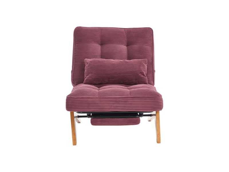  Fauteuil inclinable en velours côtelé avec repose-pieds, rouge bordeaux W3056P340189 - Conforama A