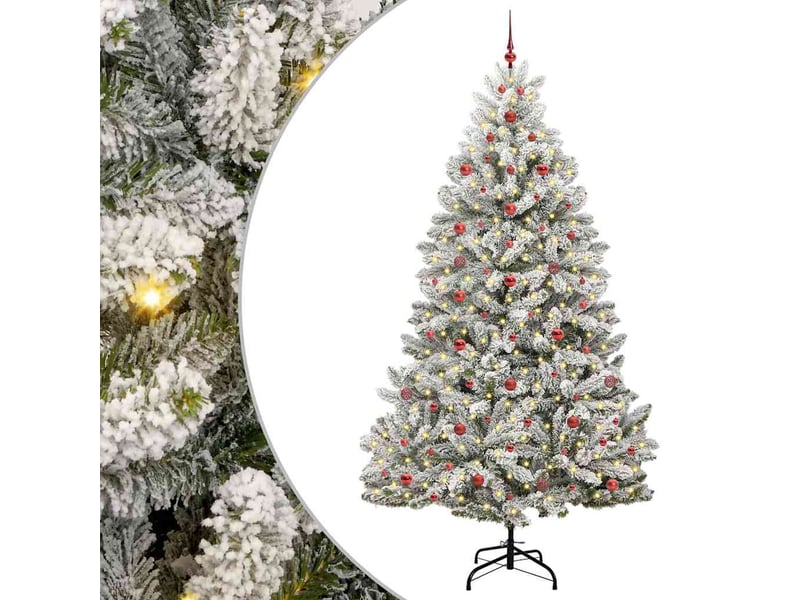  Sapin de noël, arbre de noël artificiel 240 cm 300 led blanc chaud shl6336  - Conforama A