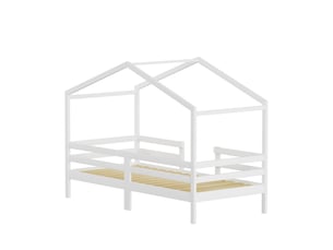 Lit cabane 90x200 cm SOGEU   coloris blanc