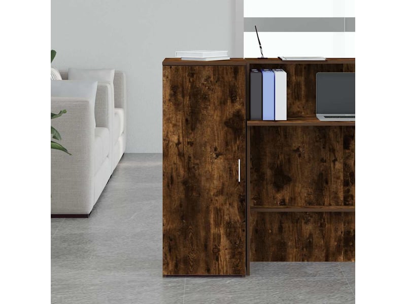  Armoire de rangement, rangement bureau chêne fumé 40x45x103,5cm bois d'ingénierie  - Conforama C