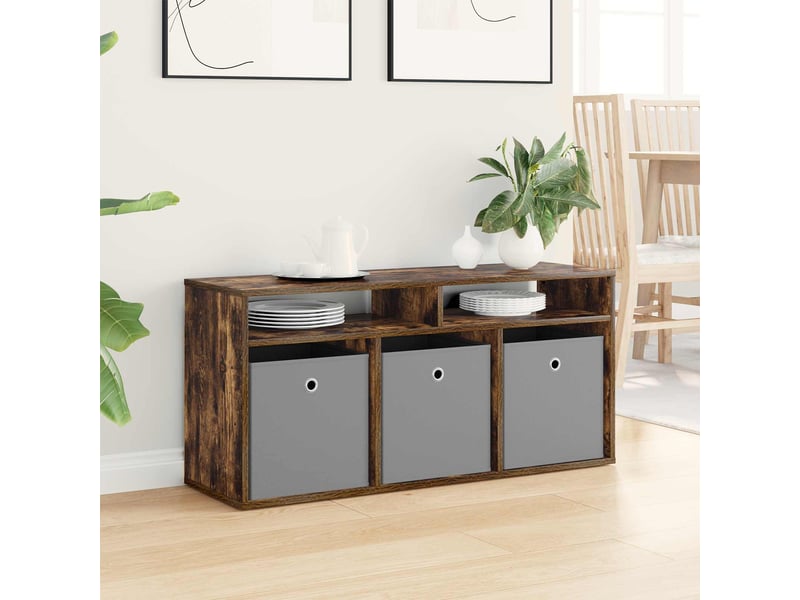  Armoire de rangement bureau avec tiroir chêne fumé 102x32x48,5 cm  - Conforama D