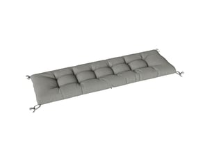 Coussin de chaise longue 198x65x13 cm amovible à liens de fixation gris clair