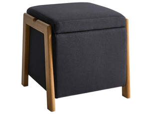 Pouf / repose pied <strong>BELIANI</strong> <strong></strong> noir
