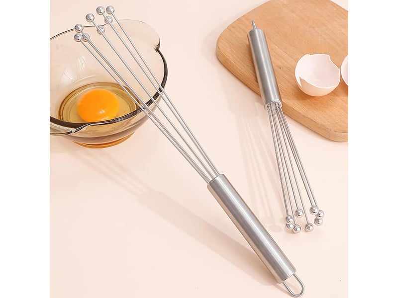  2pcs petit fouet cuisine portable fouet à bille en acier inoxydable professionnel,design ergonomique avec griffes semi-rigides, tailles de 12 et 10 CSLZF-KAI0011921LZF - Conforama D