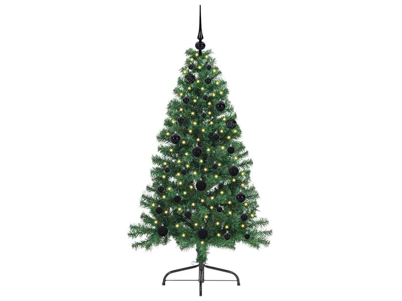  Sapin de noël - arbre de noël artificiel pré-éclairé vert 150 cm pvc  - Conforama C