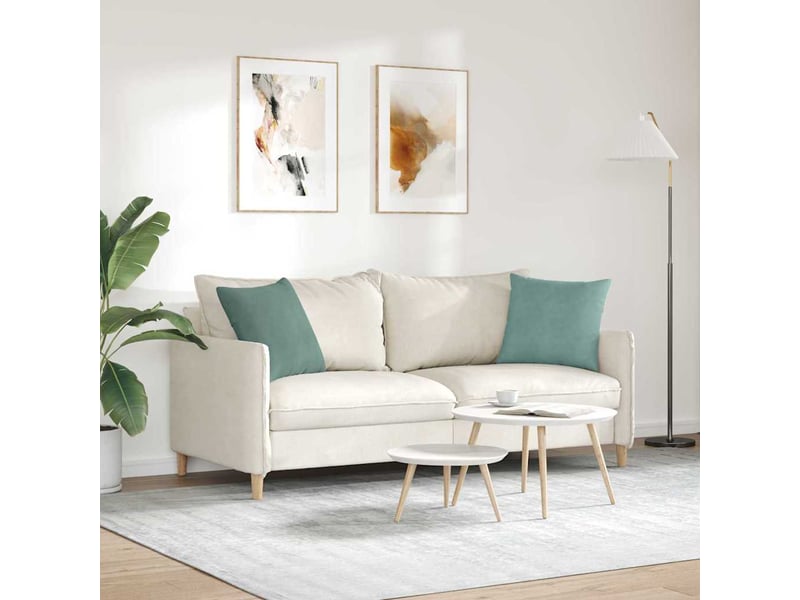  Lot de 2 coussins de canapé, coussins décoratifs vert mer 45 x 45 cm cf59212  - Conforama D