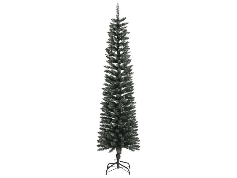  Sapin de noël artificiel, arbre de noël mince avec support vert 180 cm pvc shl5960  - Conforama D