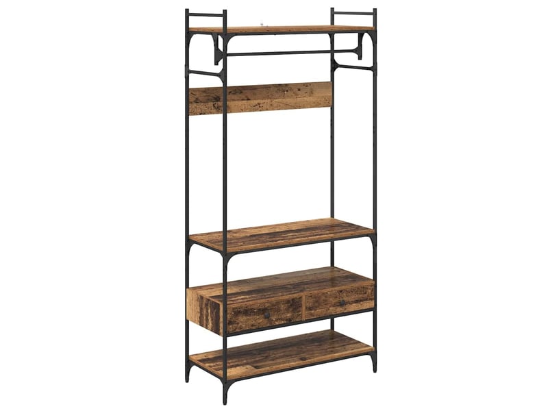  Armoire chambre, armoire de rangement bois ancien 89x39x184.5 cm bois d'ingénierie  - Conforama A