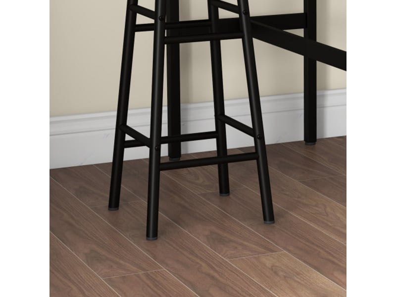  Table de bar 3 pièces avec 2 tabourets - ensemble industriel salle à manger et cuisine, table acier brun rustique  - Conforama D