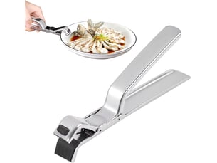 (1 pièce) pince de cuisine anti-brûlure en acier inoxydable, résistante à la chaleur et durable, utilisable d'une seule main, outil de cuisine