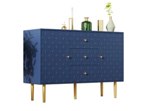 Buffet 2 porte(s) 3 tiroir(s) HAUSS SPOLE - 120 cm coloris bleu