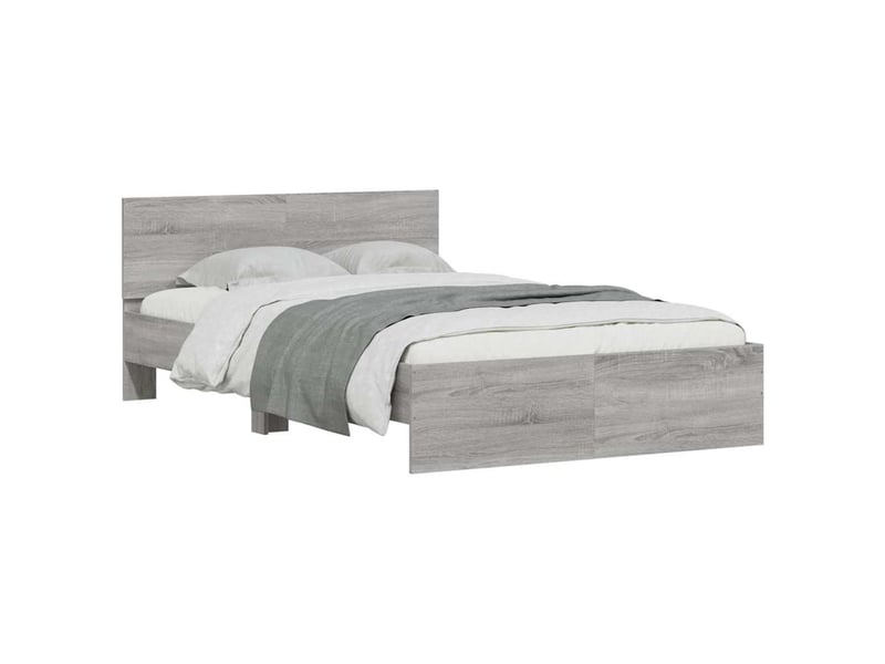  Lit double- lit adulte -  cadre de lit sans matelas sonoma gris 135x190 cm  - Conforama B
