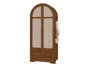Armoire <strong></strong> <strong></strong> coloris bois foncé largeur 80 cm