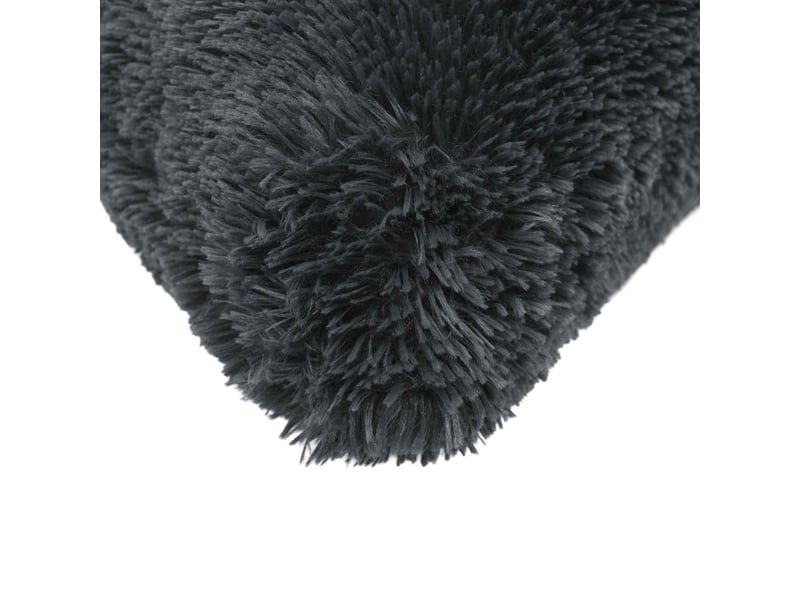  Lot de 6 coussins avec oreiller, coussins décoratifs heerlen anthracite fleece pv cf50780  - Conforama E