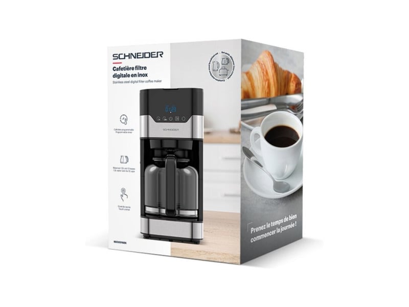 Cafetière filtre 1,5l programmable scco215dx schneider  - Conforama E