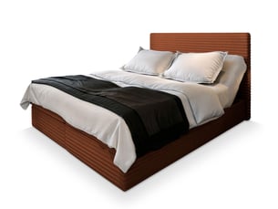 Lit avec rangement 140x200 cm <strong>MASSENO</strong> <strong></strong> coloris cuivré