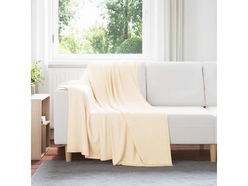 Couverture jetée de canapé 24 pcs crème 170x130 cm 7.81 kg polaire - Conforama B