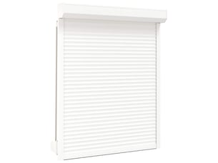 Store enrouleur, store roulant blanc 120 x 150 cm aluminium et polyuréthane cf47252