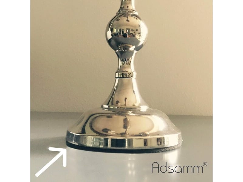  Adsamm® 32 patins en feutre autocollants blancs 25 x 25 mm carrés patins en feutre autocollants de 1,5 mm d'épaisseur.  - Conforama A