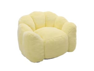 Fauteuil fixe MEUBLIV  Velours jaune vendu A l'unité