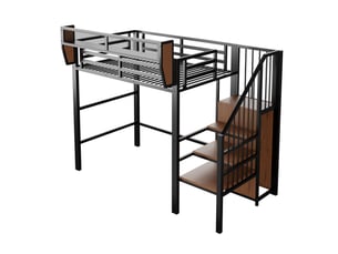 Lit simple 90x200 cm    coloris noir