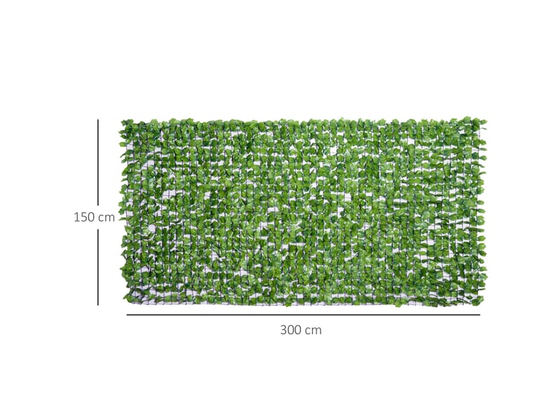  Brise-vue végétal artificiel 300 x 150 cm – vert clair – occultation partielle pour balcon, terrasse et jardin  - Conforama C