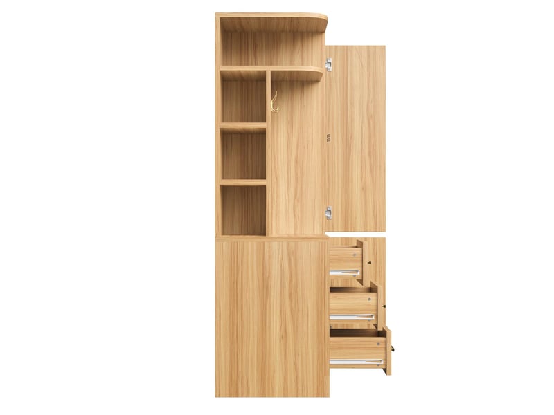  Armoire 1 porte avec penderie, tiroirs et étagères 70 x 50 x 170 cm LDW00638AAN - Conforama D