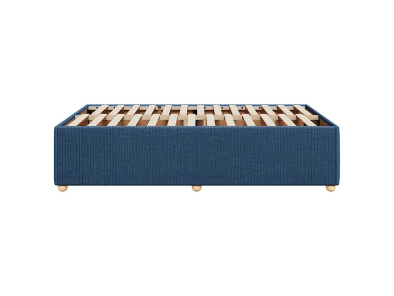  Lit double- lit adulte -  cadre de lit sans matelas bleu 120x190 cm tissu  - Conforama D