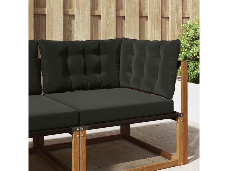 Coussin de canapé d'extérieur, coussin de chaise polyester noir 68,5 x 68,5 cm cf54129 - Conforama B