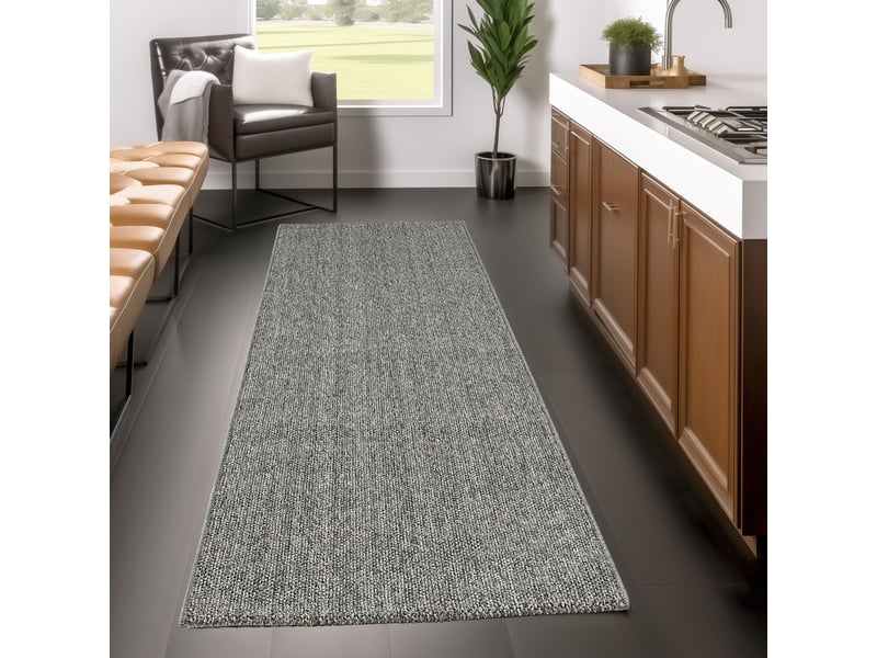 Tapis naturel aspect jute gris 240x340cm LOOM2403404300GREY - Conforama C