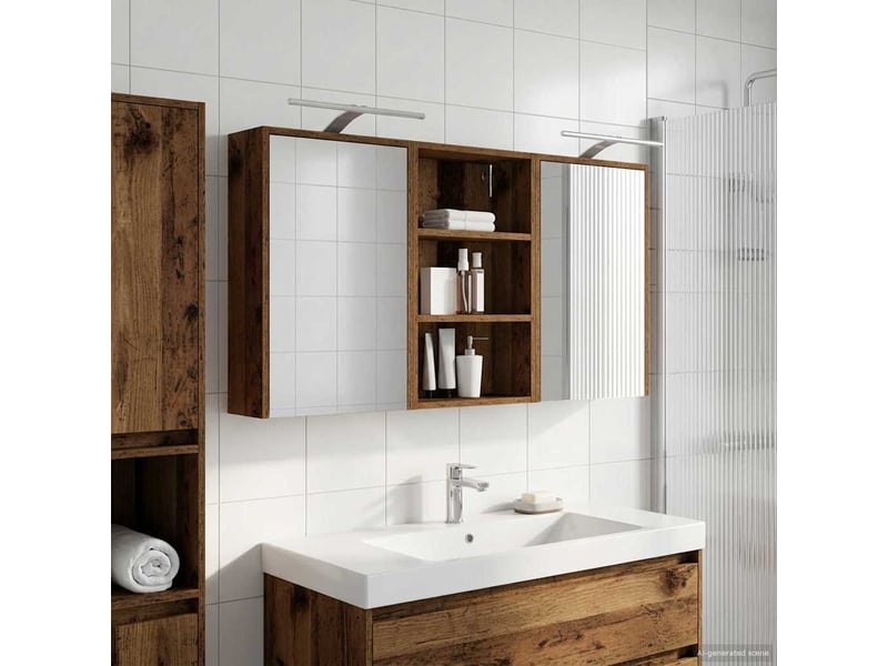 Ensemble de meubles de salle de bain 3 pcs 126x16x62.5 cm shl8605 - Conforama B