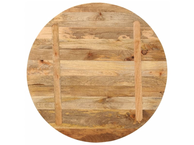  Dessus de table, plateau de table 90x3,8 cm rond bois de manguier massif  - Conforama E