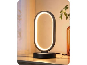 Lampe de table led tactile dimmable 12w anneau ovale 3 cct 3000 4000 6500k