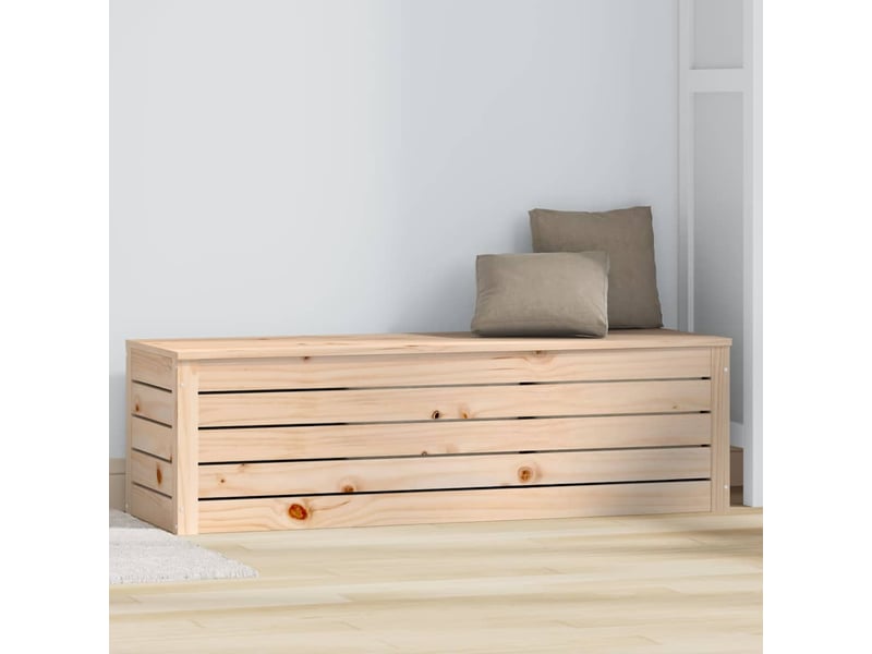 Boîte de rangement, coffre de rangement 109x36,5x33 cm bois massif de pin  - Conforama C