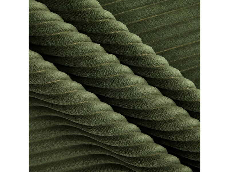 Pouf de salon - pouf mason en velours tricoté vert, 72.5 x 67 x 53 cm, velours côtelé, pour salon, tissu velours côtelé de haute - Conforama W