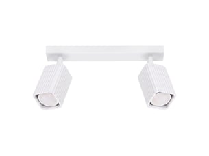 Plafonnier rayo 2 blanc aluminium moderne 16.5x30x6cm