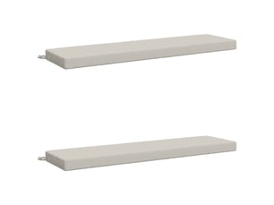 Lot de 2 coussins de banc, coussins d'assise soest 100 % polyester blanc cf57025
