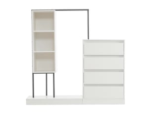 Commode 4 tiroir(s) coloris blanc largeur 40 cm