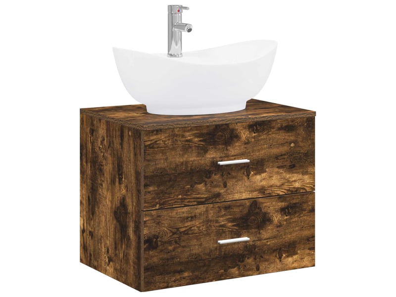  Ensemble de mobilier de salle de bain chêne fumé cf64641  - Conforama A