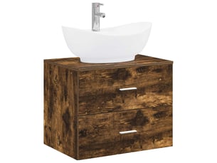 Ensemble de mobilier de salle de bain chêne fumé cf64641