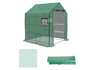 Film de protection pour serre, bâche de remplacement, imperméable, pour fenêtres et portes enroulables, format 140 x 143 x 190 cm, vert