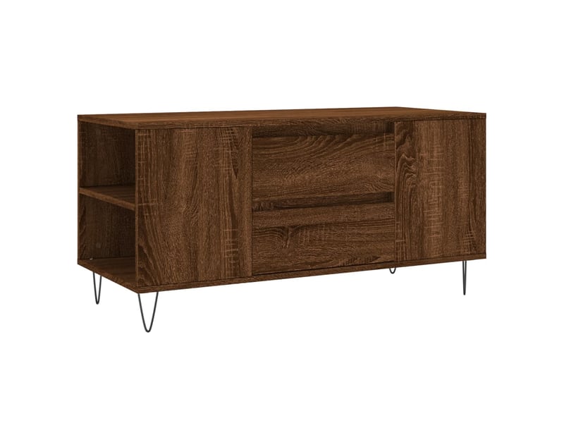  Table basse - table de salon - table à thé chêne marron 102x44,5x50 cm bois d'ingénierie  - Conforama A