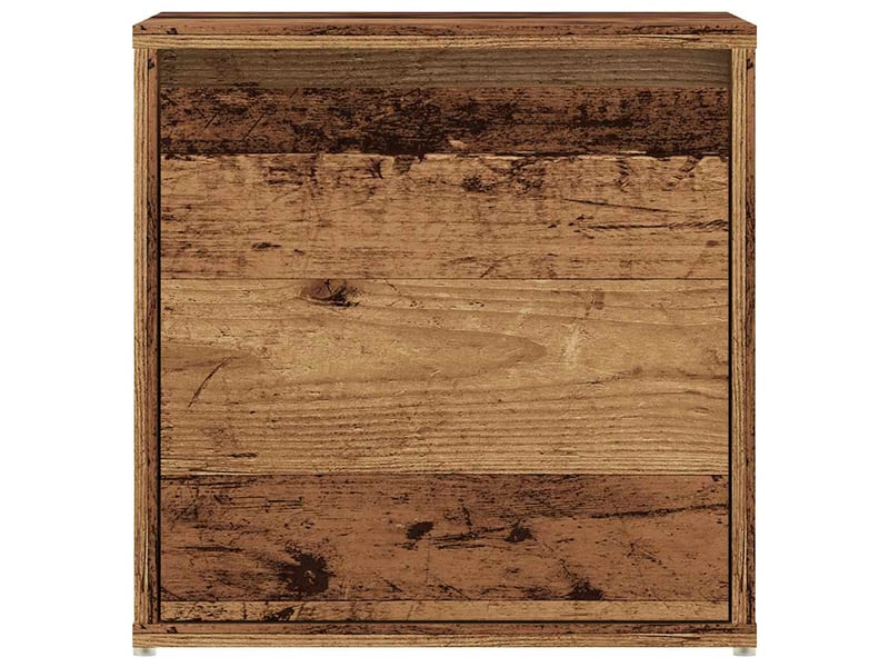  Boîte de rangement bureau vieux bois 40,5x40x40 cm bois d'ingénierie  - Conforama D