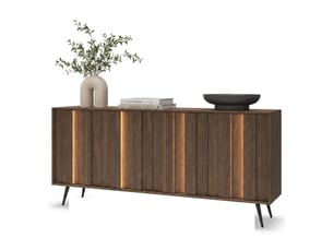 Buffet 4 porte(s)   DMORA Haga - 183 cm coloris marron 