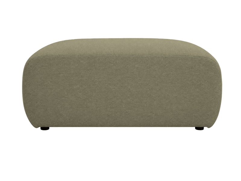  Cassis - pouf en tissu chenille vert 105x57x40  - Conforama A