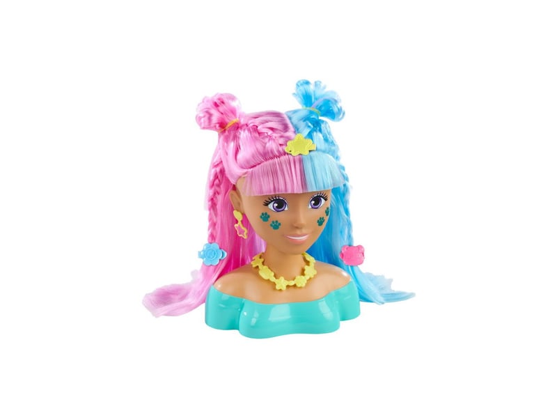 Tete a coiffer mia 25 cm cheveux longs bicolores rose bleu SMO4006592102654 - Conforama B